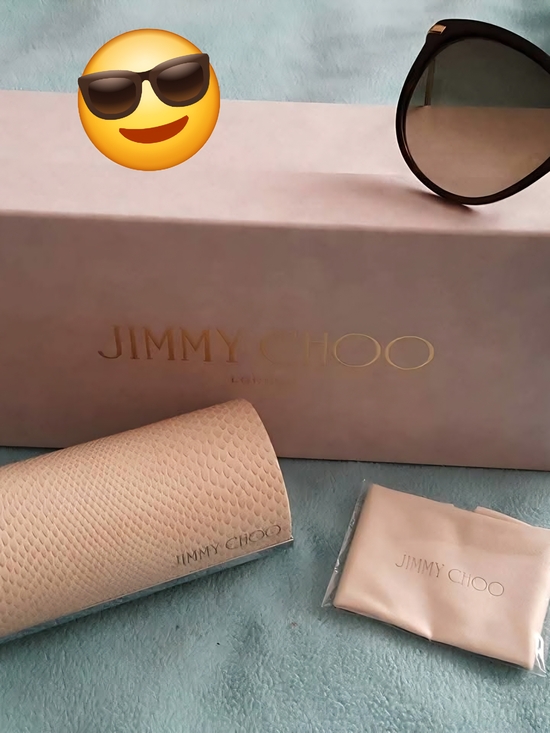 Jimmy Choo Sunglasses Case, Box & Cloth Set
